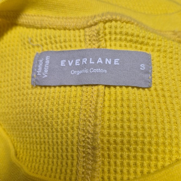 EVERLANE Womens Organic Cotton Small Dress Yellow  Waffle Tank Maxi Pullover - Picture 9 of 11
